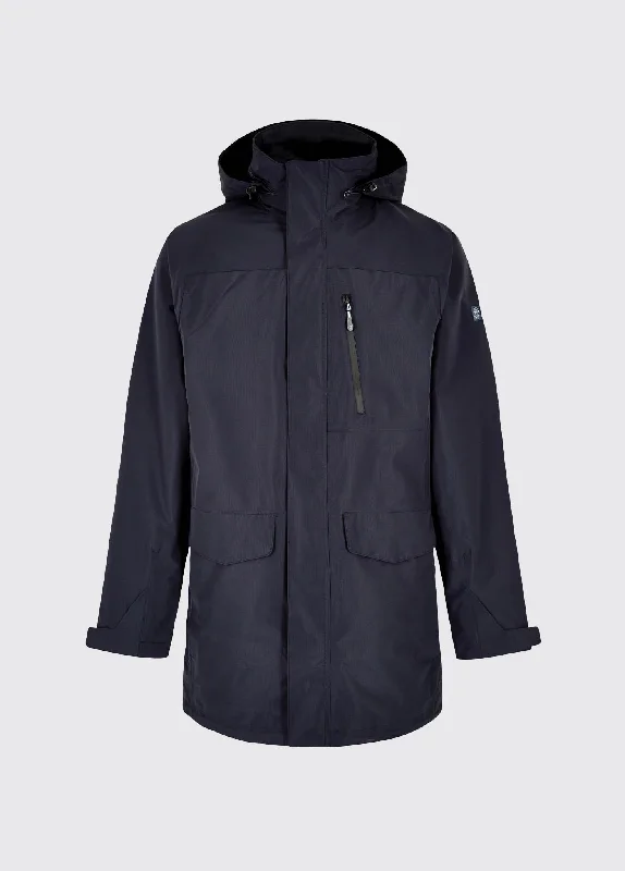 Men's gym-ready raincoat-Pedlar Waterproof Jacket - Navy