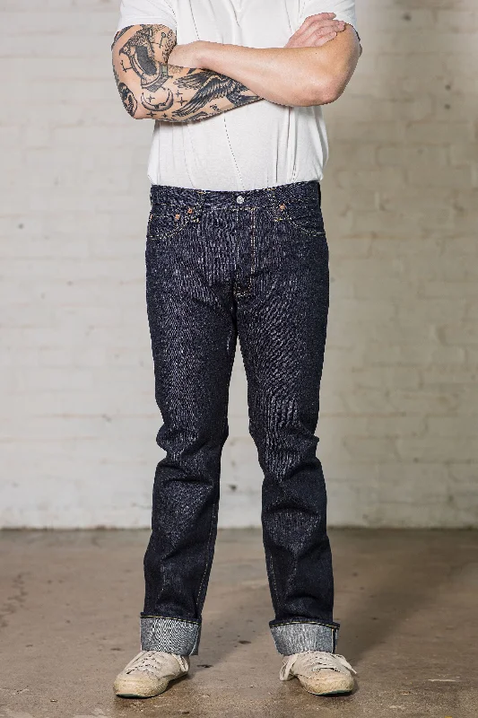 Men's gym-ready work pants-Sugarcane 2014 Slim Tapered - One Wash 12 oz. Japanese Selvedge Denim