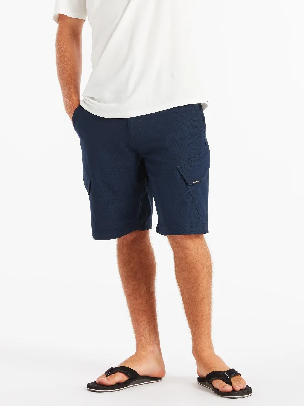 Men's non-iron workout shorts-Country Days Hybrid Shorts - Navy