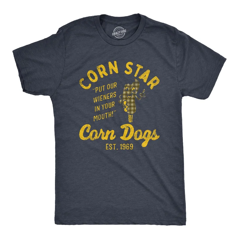 Men's ultra-soft t-shirt-Corn Star Corn Dogs Men's T Shirt