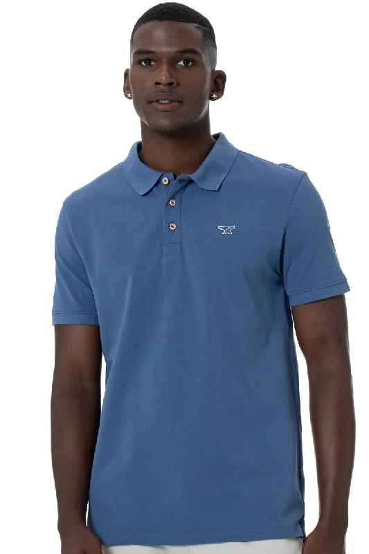 Men's heavyweight t-shirt-Golfer _ 146164 _ Blue