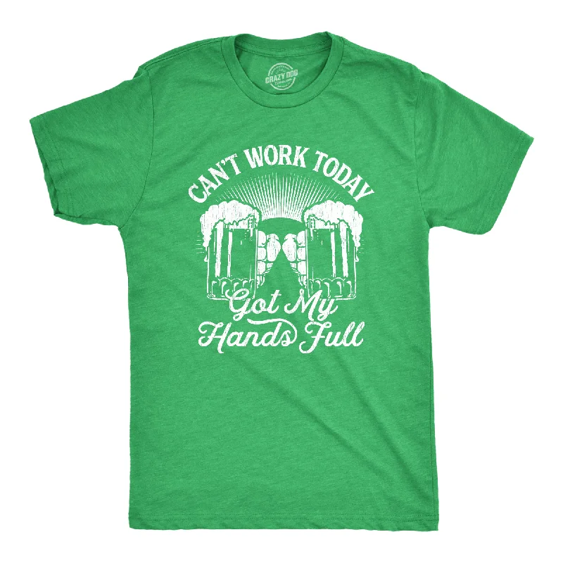 Men's nature-inspired graphic t-shirt-Can't Work Today Got My Hands Full Men's T Shirt