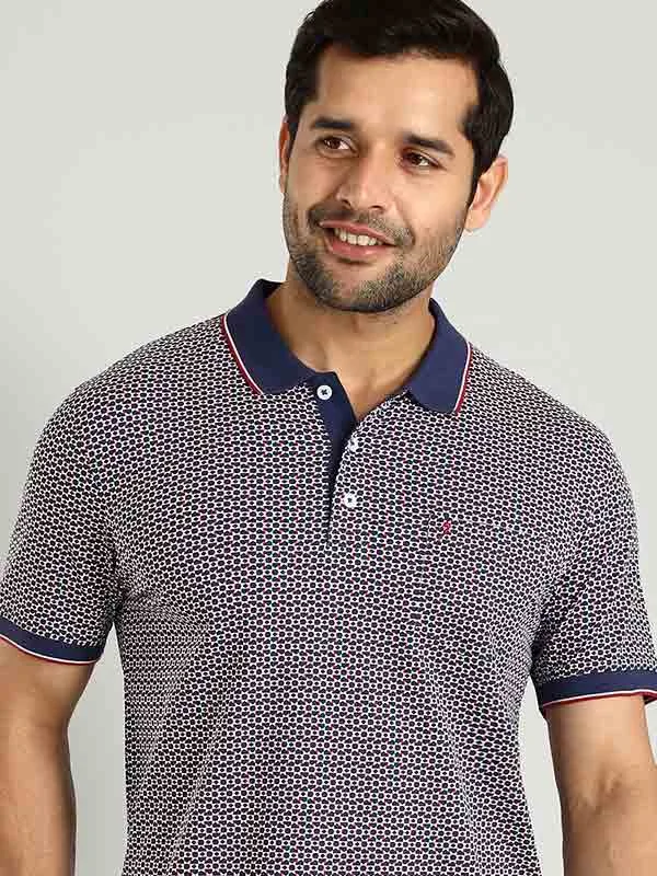 Men's modern casual wear polo shirt-Men Printed Polo T-Shirt