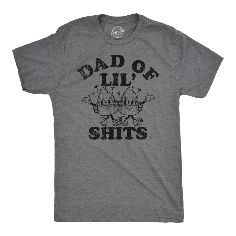 Men's nature-inspired graphic t-shirt-Dad Of Lil Shits Men's T Shirt