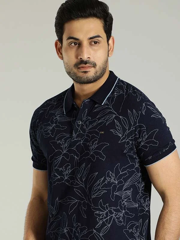 Men's organic performance polo shirt-Men Printed Polo T-Shirt