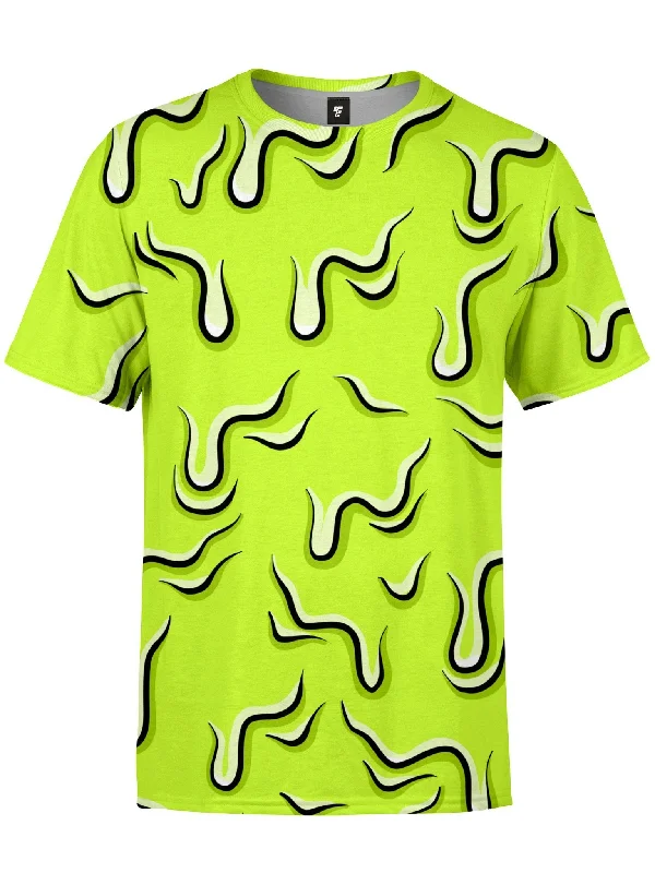 Men's heavyweight t-shirt-Drippy (Green) Unisex Crew