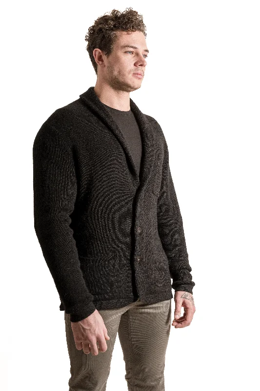 Men's moisture-wicking sweater-Shawl Collar Alpaca Cardigan PS3400