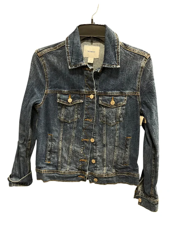 Men's antibacterial leather jacket-Jacket Denim By Old Navy In Blue Denim, Size: M