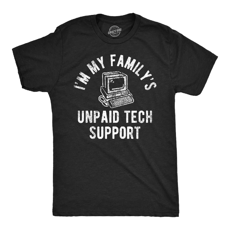 Men's lightweight active t-shirt-Im My Familys Unpaid Tech Support Men's T Shirt