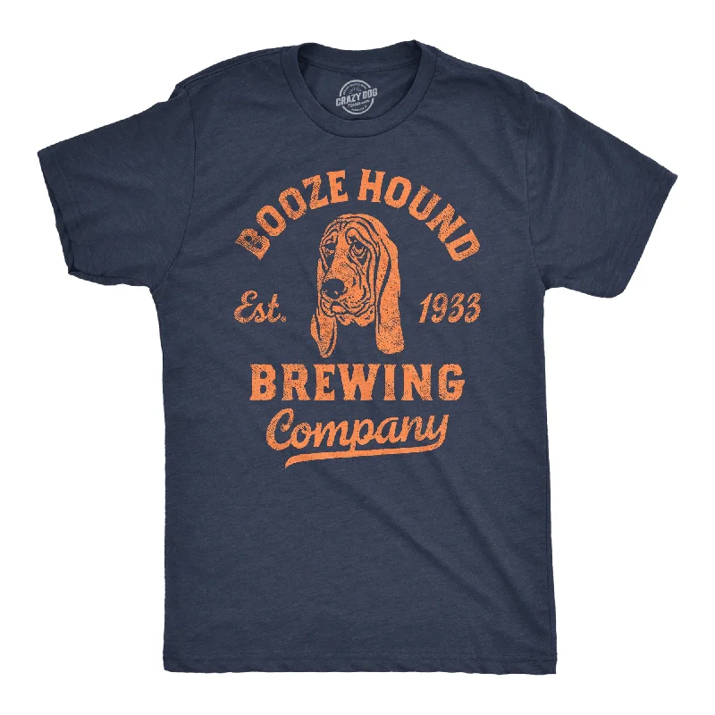 Men's quick-drying t-shirt-Booze Hound Brewing Company Men's T Shirt