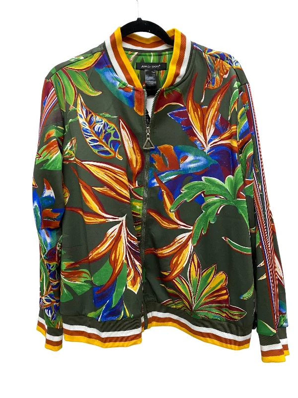 Men's modern puffer jacket-Jacket Other By Clothes Mentor In Tropical Print, Size: 18