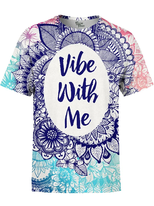 Men's soft-touch t-shirt-Vibe with Me Mandala Unisex Crew