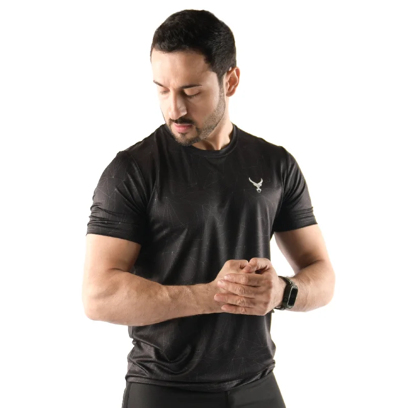 Men's sustainable material t-shirt-Muscle Shirt Laser Black