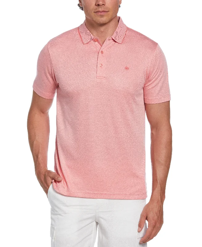 Men's functional travel wear polo shirt-Diamond Jacquard Polo Shirt