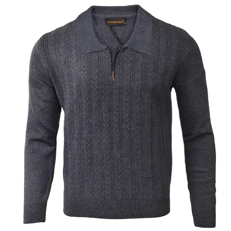 Men's sporty casual wear polo shirt-STEFANO RICCI POLO SWEATER