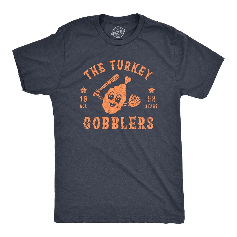 Men's fun print t-shirt-The Turkey Gobblers All Stars Men's T Shirt