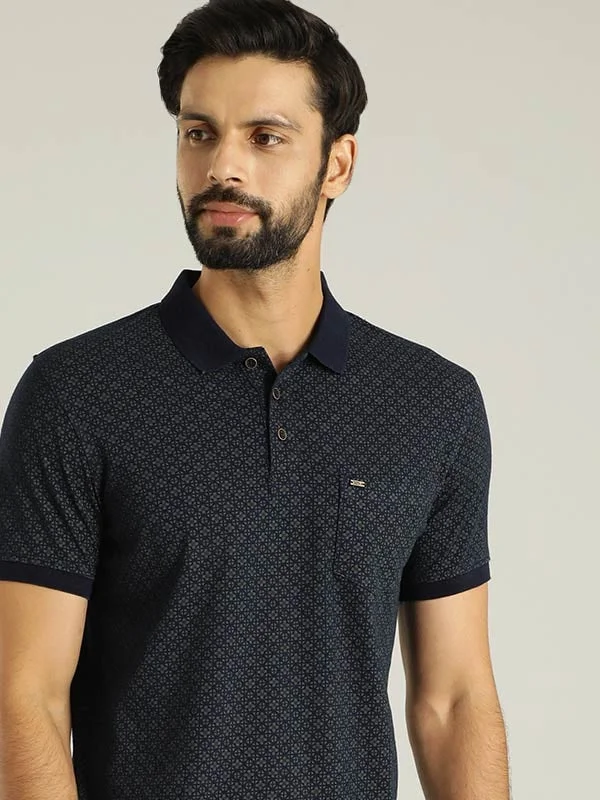 Men's non-iron casual polo shirt-Men Printed Polo T-Shirt