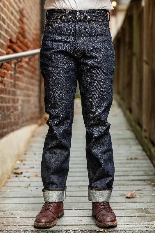 Men's organic hiking pants-The Flat Head 3004 Straight Tapered - 14.5oz Selvedge Denim (Unsanforized)