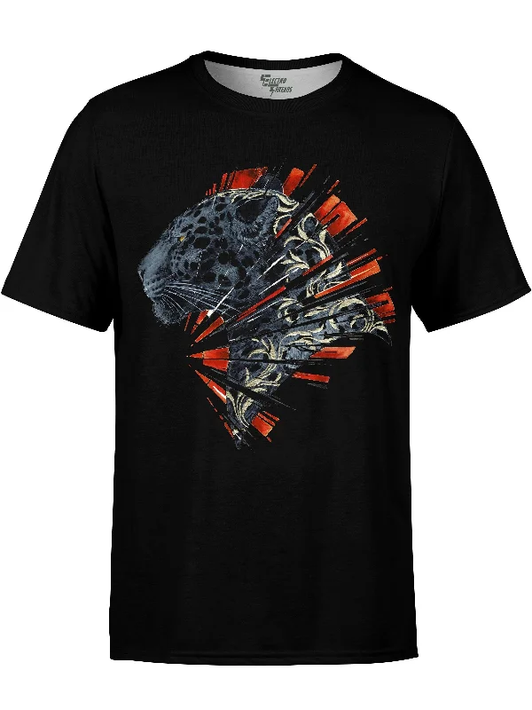 Men's sport-inspired t-shirt-Shattered Panther Unisex Crew