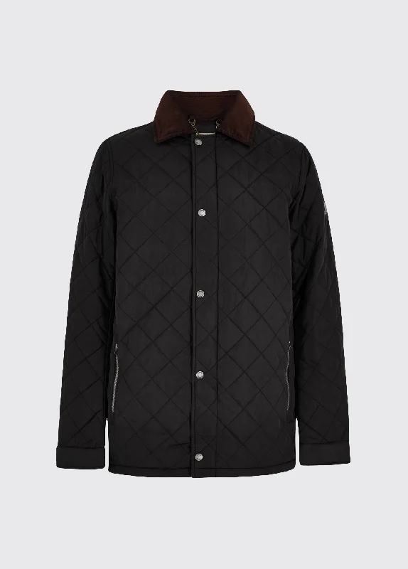 Men's performance travel jacket-Mountusher Quilted Jacket - Black