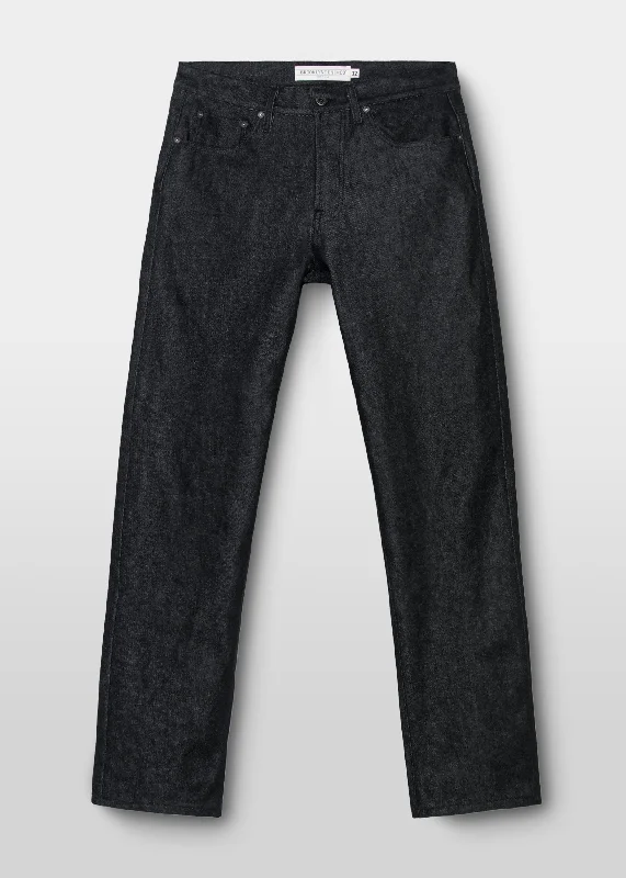 Men's quick-dry casual pants-Brooklyn Denim Co. Relaxed Fit in Black