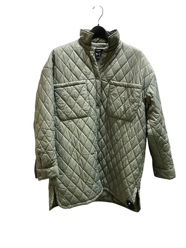 Men's pre-washed softshell jacket-Jacket Puffer & Quilted By Forever 21 In Green, Size: S