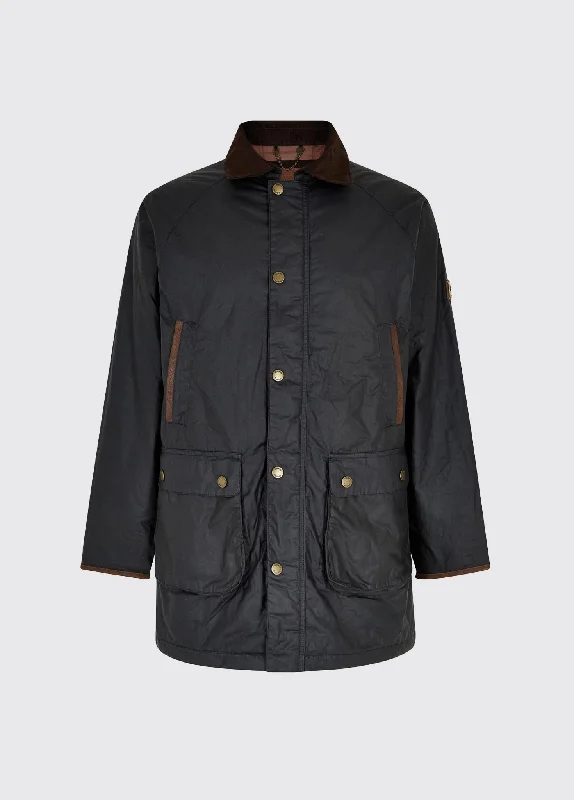 Men's summer trench coat-Brunswick Wax Jacket - Midnight