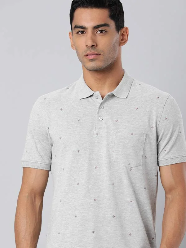 Men's eco-friendly casual wear polo shirt-Men Printed Polo T-Shirt