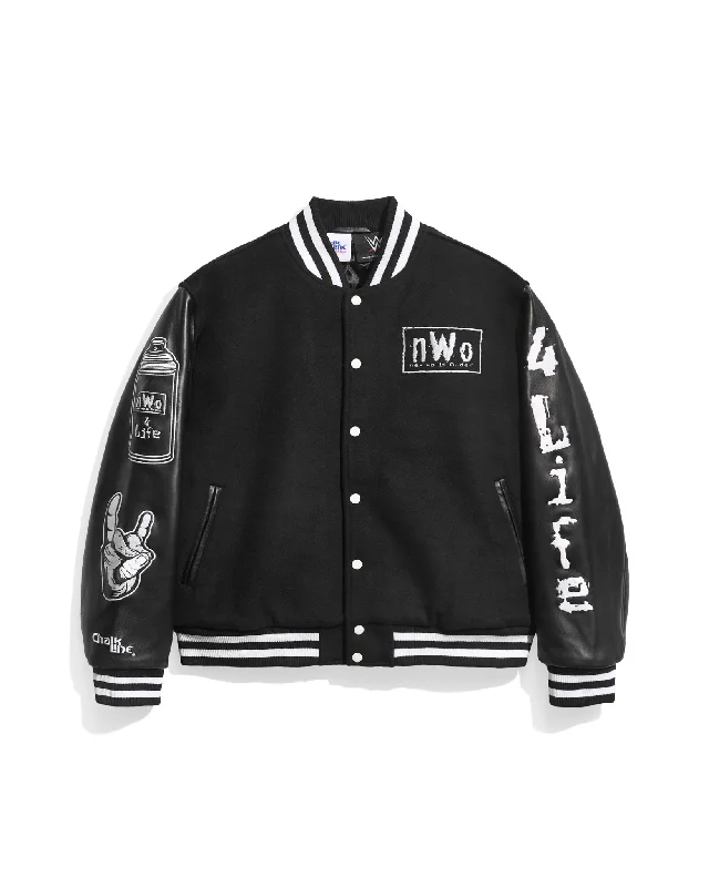 Men's antibacterial leather jacket-NWO Varsity Jacket