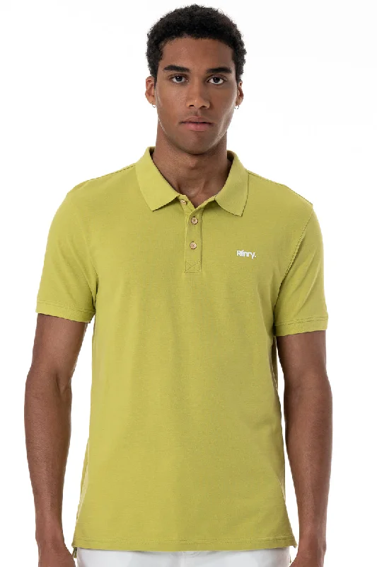 Men's eco-friendly fabric t-shirt-Branded Golfer _ 152389 _ Chartreuse