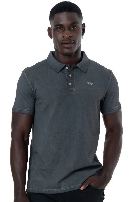 Men's fun print t-shirt-Dirty Dye Golfer _ 146898 _ Charcoal