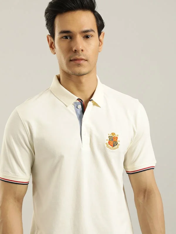 Men's adventure-ready performance polo shirt-Men Solid Polo T-Shirt