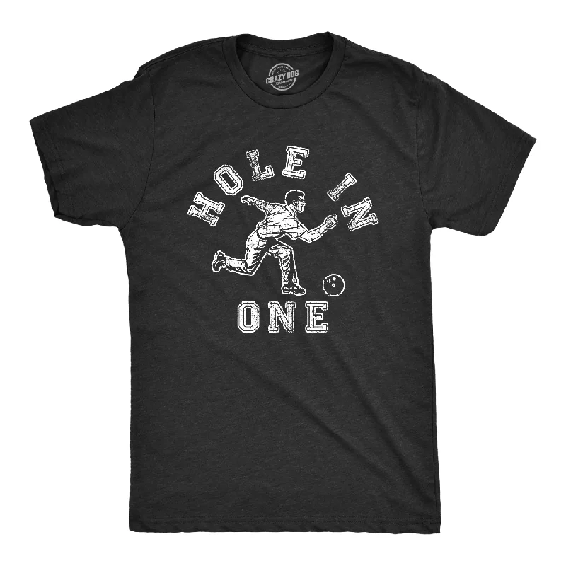 Men's relaxed fit casual t-shirt-Hole In One Bowling Men's T Shirt