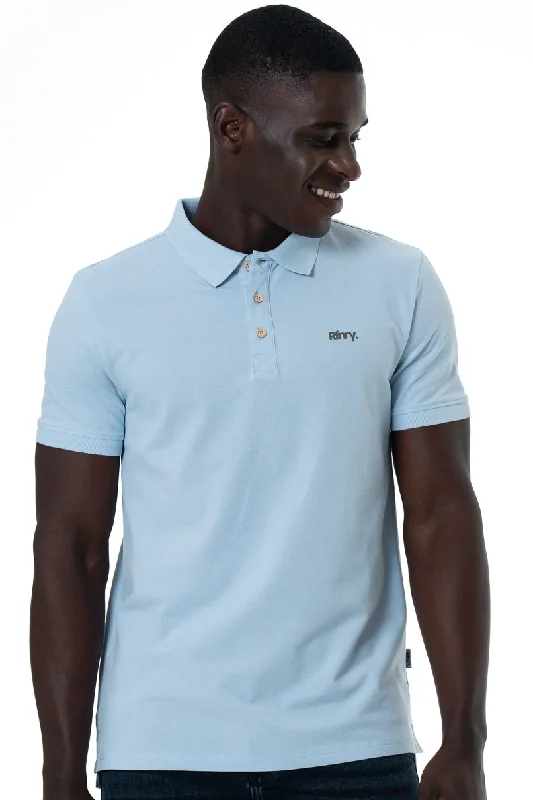 Men's sustainable material t-shirt-Branded Golfer _ 152389 _ Pale Blue