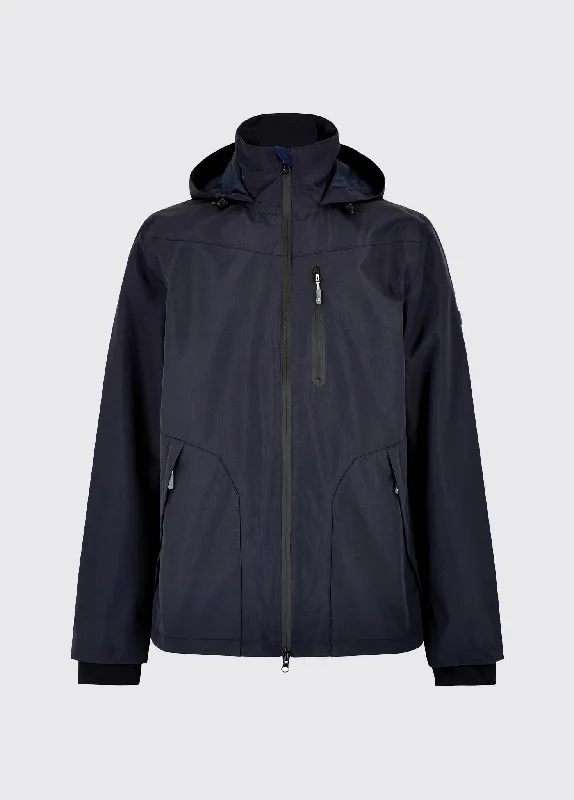 Men's organic wool jacket-Charleville Waterproof Jacket - Navy