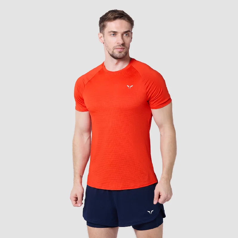 Men's heavyweight t-shirt-Core Mesh Tee 2.0 - Orange.Com