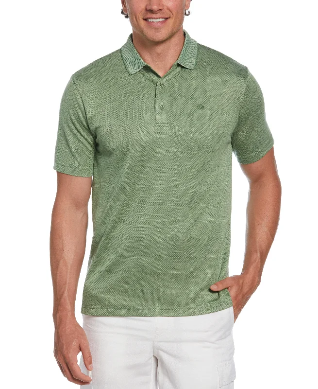 Men's modern office wear polo shirt-Diamond Jacquard Polo Shirt