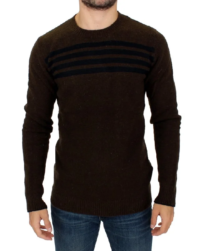 Men's weekend knit-Costume National  striped crewneck Men's sweater