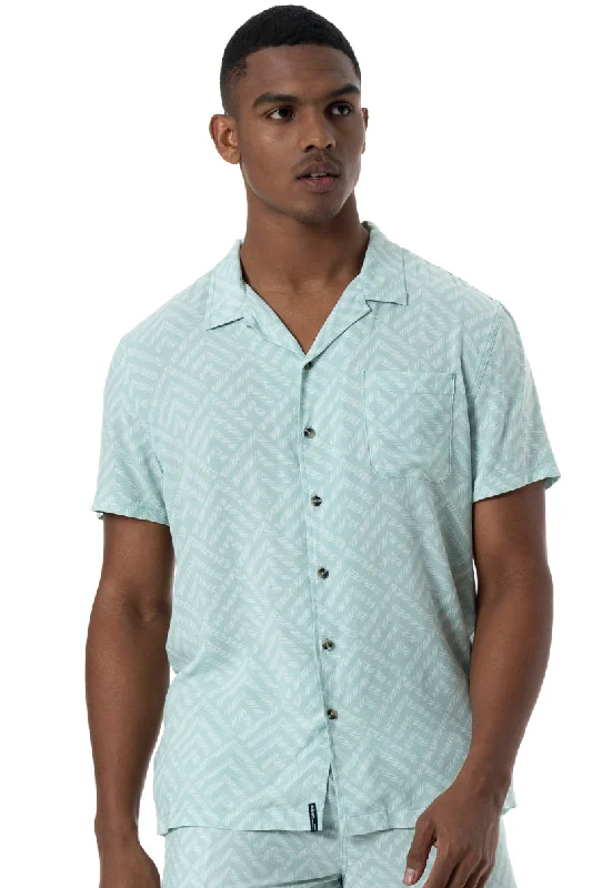 Men's sustainable material t-shirt-Printed Shirt _ 150423 _ Sage