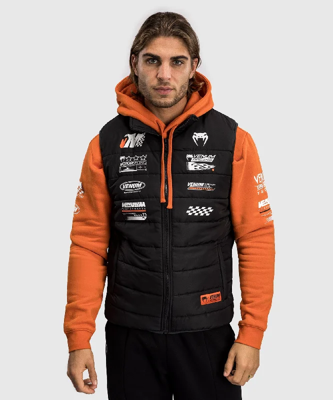 Men's sporty field jacket-Venum Motorsport Down Jacket - Deep Black