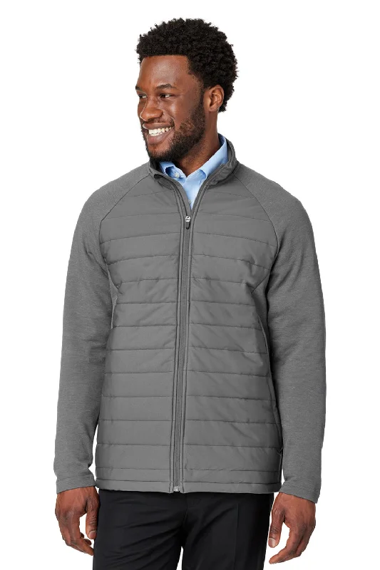 Men's quick-dry windbreaker-Devon & Jones Mens New Classics Charleston Hybrid Full Zip Jacket - Graphite Grey Melange