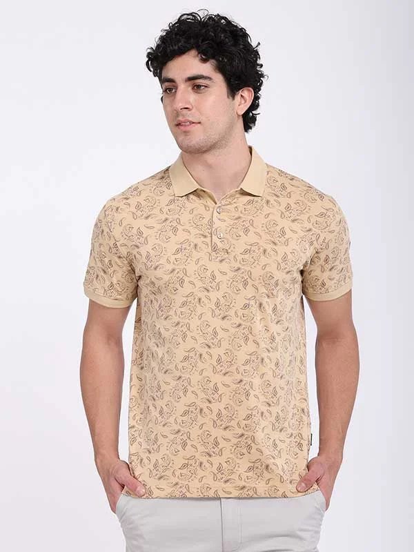 Men's high-stretch casual polo shirt-Men Printed Polo T-Shirt