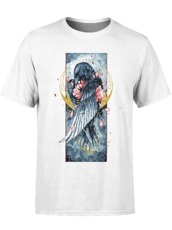 Men's pre-shrunk t-shirt-Golden Raven Unisex Crew