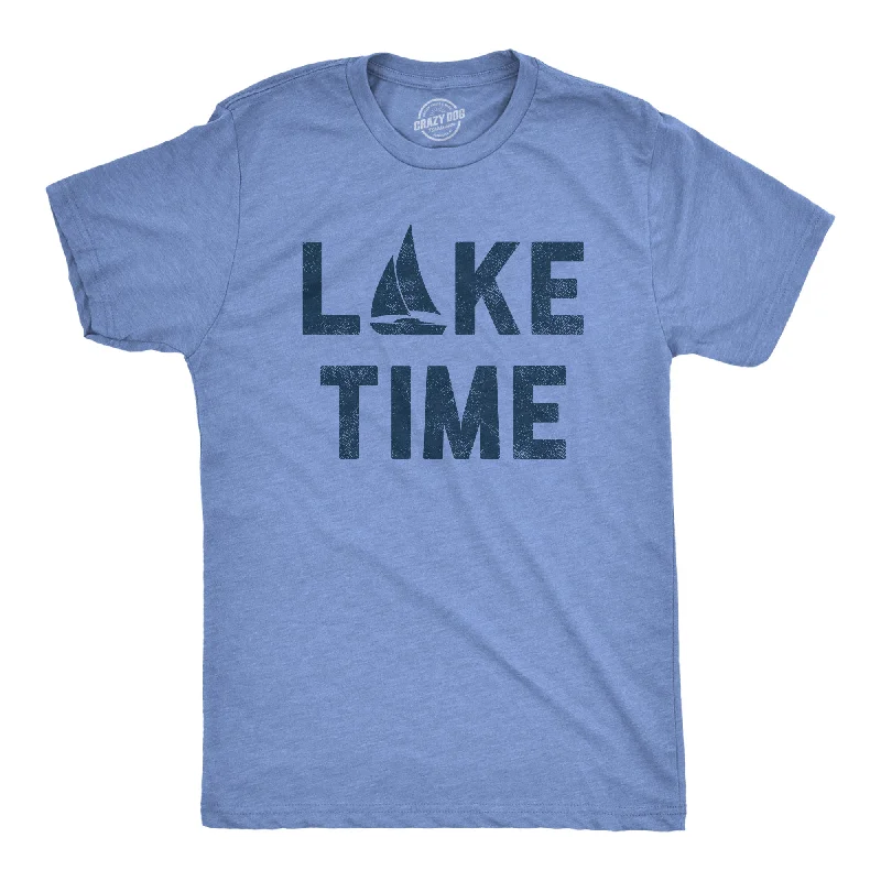 Men's athletic fit t-shirt-Lake Time Men's T Shirt