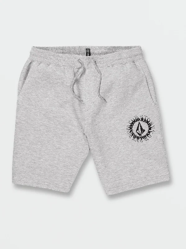 Men's summer hiking shorts-Booker Fleece Shorts - Athletic Heather