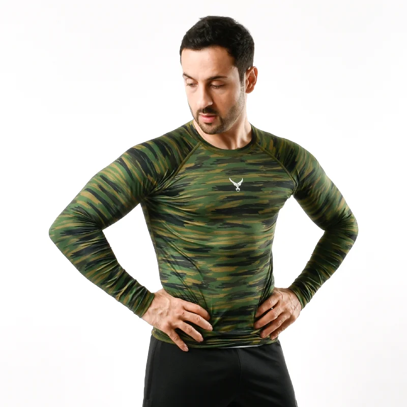 Men's eco-friendly fabric t-shirt-Ozone Compression Long Sleeve Tee