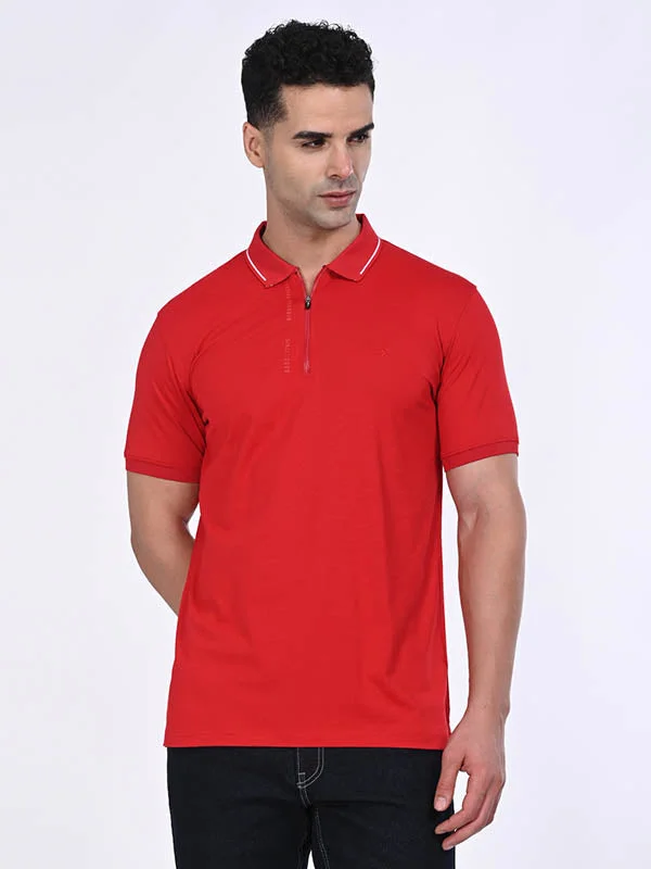 Men's relaxed fit performance polo shirt-Men Solid Polo T-Shirt