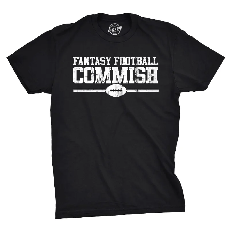 Men's nature-inspired graphic t-shirt-Fantasy Football Commish Men's T Shirt