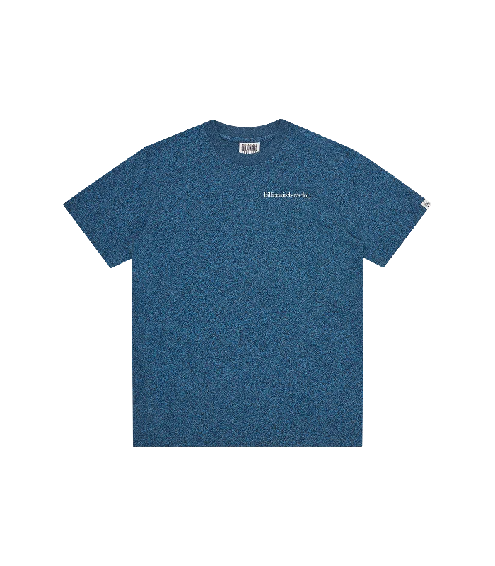 Men's quick-drying t-shirt-SERIF LOGO T-SHIRT - BLUE MARL