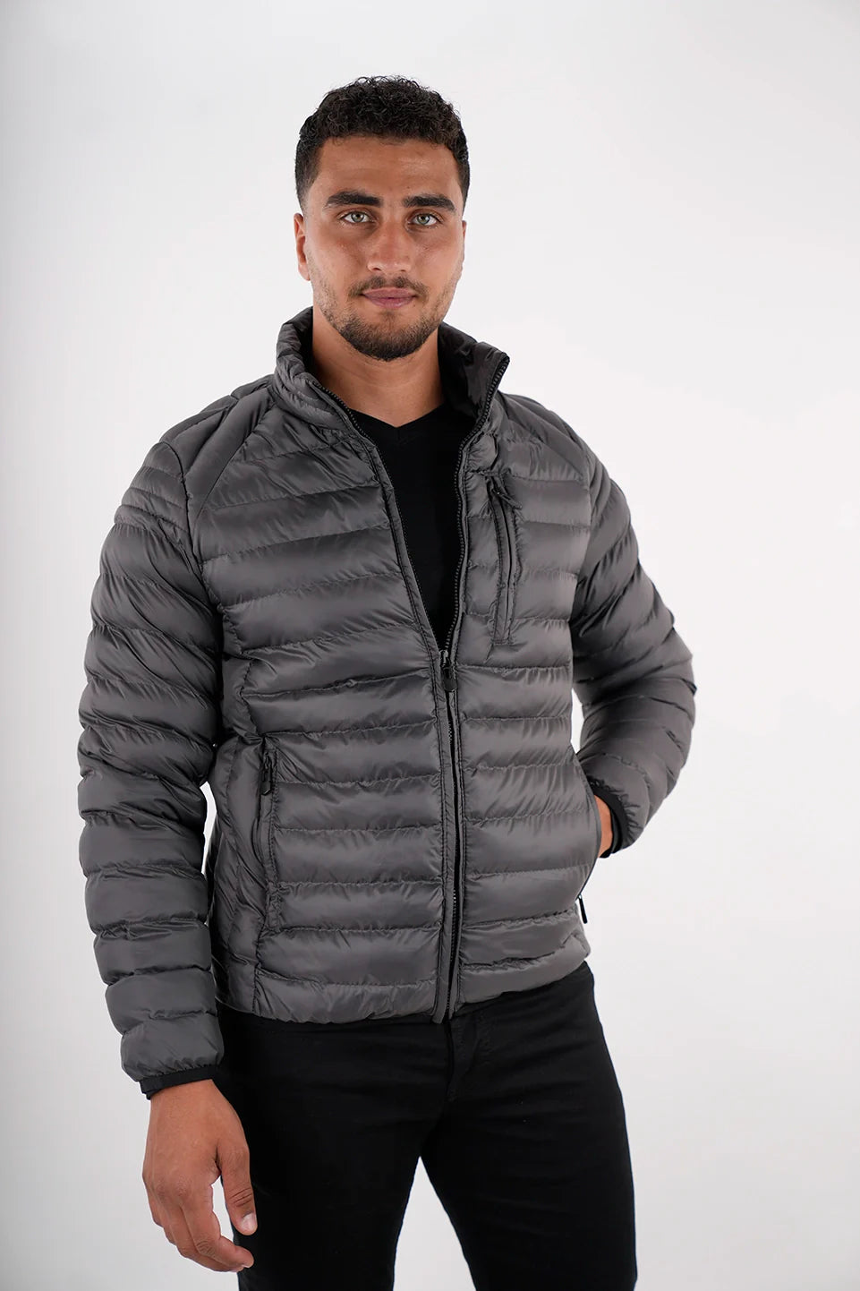 Men's eco-friendly fleece jacket-Antra Puffer Jacket With Zipper Design